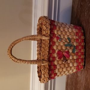 Vintage! 1970's Basket Weave Purse! 2XHost Pick